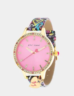 Betsey Johnson Betsey Time Hearts Abound Watch<Women Jewelry