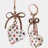 Betsey Johnson Betseys Lucite Heart Drop Earrings<Women Jewelry