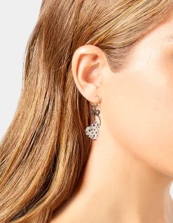 Betsey Johnson Betseys Lucite Heart Drop Earrings<Women Jewelry