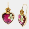 Betsey Johnson Betseys Stone Heart Drop Earrings<Women Jewelry