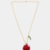 Betsey Johnson Charm School Apple Pendant<Women Jewelry