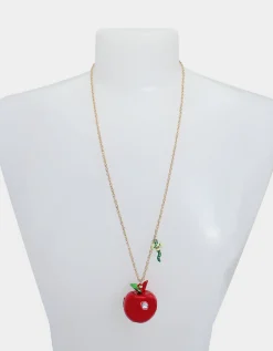 Betsey Johnson Charm School Apple Pendant<Women Jewelry