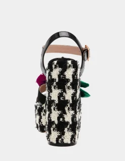 Betsey Johnson Eugene Black/White<Women Shoes