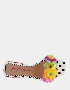 Betsey Johnson Journi Black/White Polka<Women Shoes