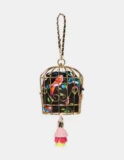 Betsey Johnson Kitsch Bird Is The Word Cage Dancer Wristlet<Women Handbags