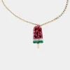 Betsey Johnson Kitsch Cookout Long Watermelon Necklace<Women Jewelry