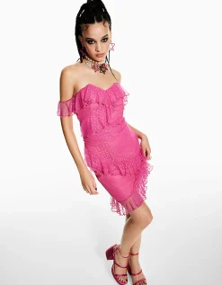 Betsey Johnson Meshing Around Strapless Mini Dress<Women Clothing