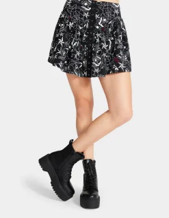 Betsey Johnson Pretty In Punk Vintage Inspired Flounce Mini Skirt Nt<Women Clothing