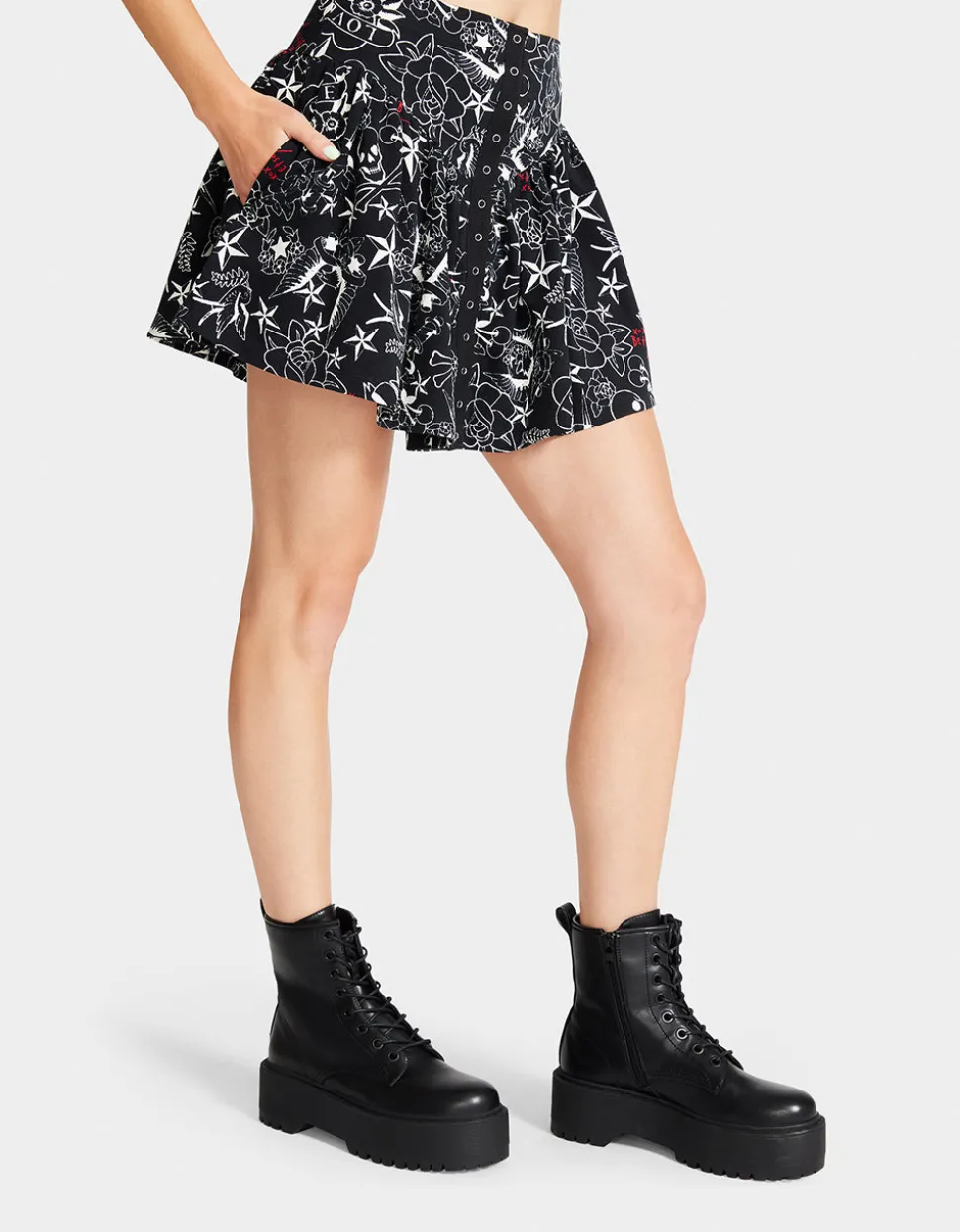 Betsey Johnson Pretty In Punk Vintage Inspired Flounce Mini Skirt Nt<Women Clothing