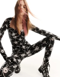 Betsey Johnson 80Th Bash Second Skin Legging Black/White<Women Clothing