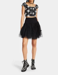 Betsey Johnson 80Th Bash Tulle Tutu Black/Black<Women Clothing