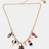 Betsey Johnson 4Th Of July Pinwheel Short Pendant Red/White/Blue<Women Jewelry