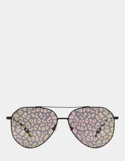 Betsey Johnson The Fine Print Sunglasses Black/Pink<Women Accessories