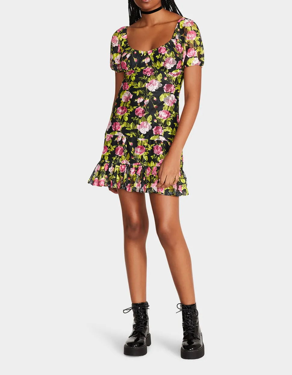 Betsey Johnson Vintage Floral Mini Dress<Women Clothing
