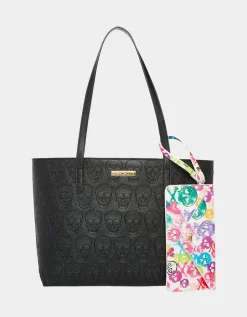 Betsey Johnson Xo Skull Tote<Women Handbags